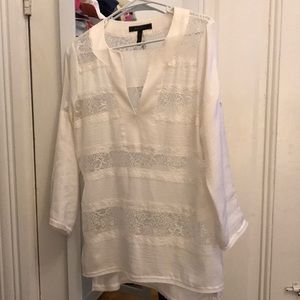 White silks and lace tunic